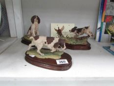 3 Border fine arts Ray Ayres Springer spaniel figures including on limited edition (2 slightly a/f)
