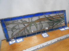 A leaded glass panel,