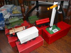 A boxed Hornby O Gauge Locomotive and Tender,