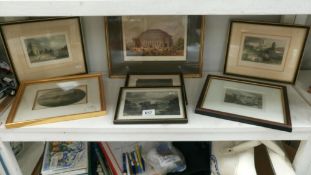 6 framed prints including Royal Albert Hall & Heslington Hall