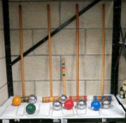 A mixed lot of croquet and french boules items