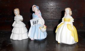 3 Royal Doulton figures - Wendy,