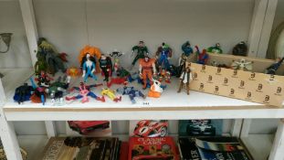 A collection of toys & action figures including Marvel