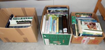 3 boxes of books on gardening & painting