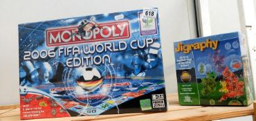 A 2006 Fifa world cup monopoly & a limited edition football puzzle (both new & sealed)