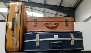 3 retro suitcases