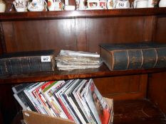 2 family bibles with photo's, postcards & telegrams etc.