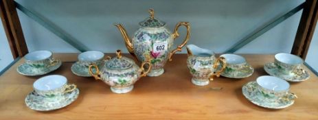 A 15piece floral china tea set