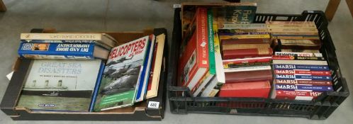 2 boxes of assorted books including Ngaio Marsh, fiction & wildlife etc.