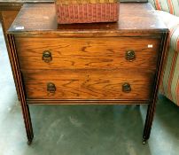 A vintage 2 drawer chest of drawers