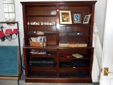 A mahogany bookcase