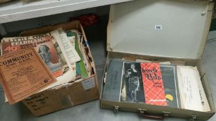 2 boxes of vintage sheet music