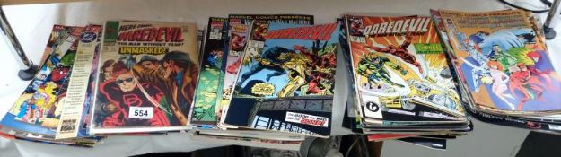 A collection of approximately 50 Marvel comics including Daredevil comics 29,30 Black Panther etc.