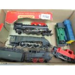 A quantity of Triang and Hornby 00/HO) engines including Mallard and a Diesel shunter