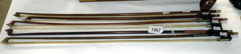 5 violin bows