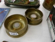 2 brass Falklands war shell cases
