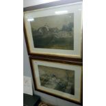 A pair of framed and glazed steeplechase prints