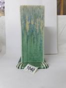 An art deco Ruskin square vase