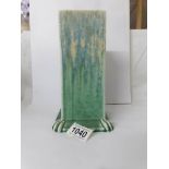 An art deco Ruskin square vase