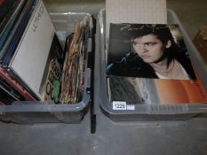 2 boxes of LP and 45 rpm records including Ultravox,