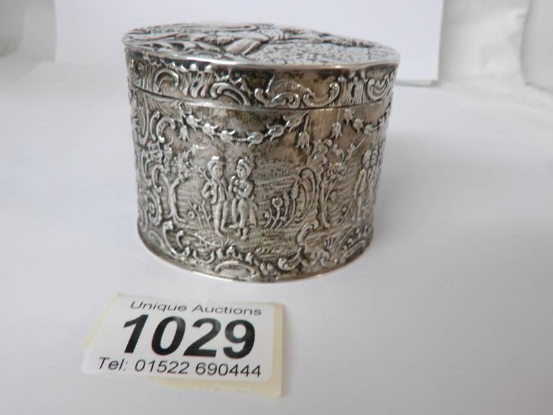 A superb quality German silver trinket pot, 135. - Image 9 of 10