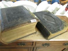 2 family bibles with colour plates
