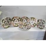 A matching set of 4 Derby plates and 2 Hors D'ouvres dishes
