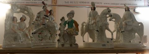 5 Staffordshire figures