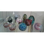 10 British glass paperweights