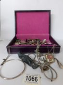 A jewellery box and contents