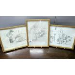 3 framed and glazed Winnie the Pooh prints signed E H Shephard