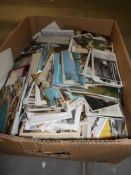 A box of in excess of 2000 assorted postcards