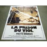 A French film poster for American film 'Jackson County Jail'