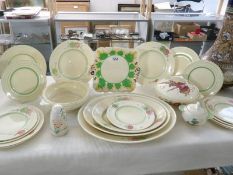 A mixed lot of Clarice Cliff dinner ware