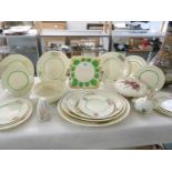 A mixed lot of Clarice Cliff dinner ware