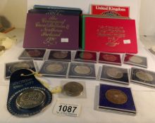 10 proof sets, GB and Northern Ireland coinage 1972-1982,