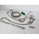 Assorted jewellery including some silver