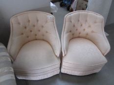 A pair of bedroom chairs