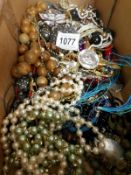 A mixed lot of costume jewellery, necklaces,