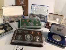 6 New Zealand proof coins sets and 2 proof coins