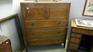 A walnut cabinet