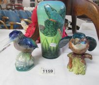 A 'Dennis' kingfisher vase,