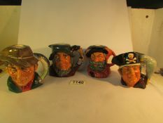 4 Royal Doulton character jugs