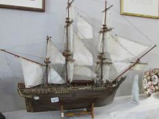 A large matchstick model of HMS Bounty