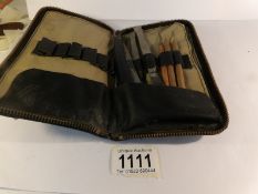 A small pouch containing doctor's tools