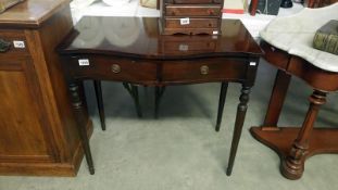 A mahogany 2 drawer side table