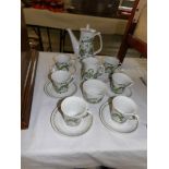 A retro Norway 6 person coffee set with coffee pot,