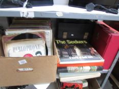 A box of LP records, box sets,