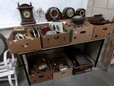 A large quantity of old clock parts