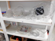 2 shelves of good glass including sweet stand